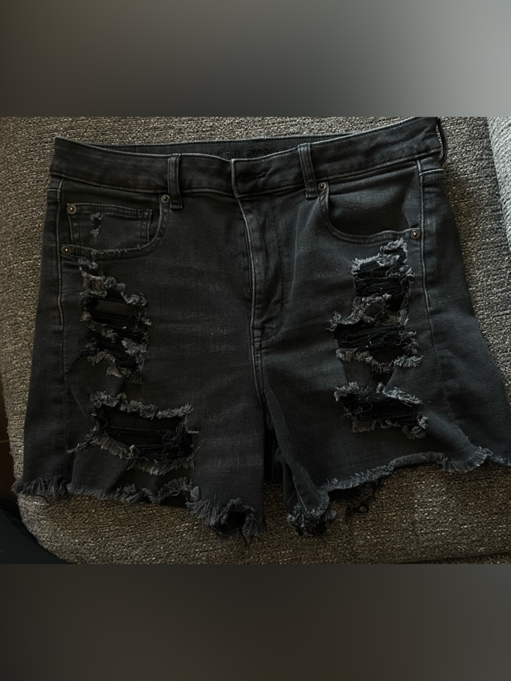 American eagle 🦅. Black Distressed Denim Shorts